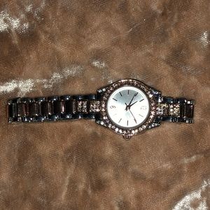 Rose gold and silver watch women’s jewelry